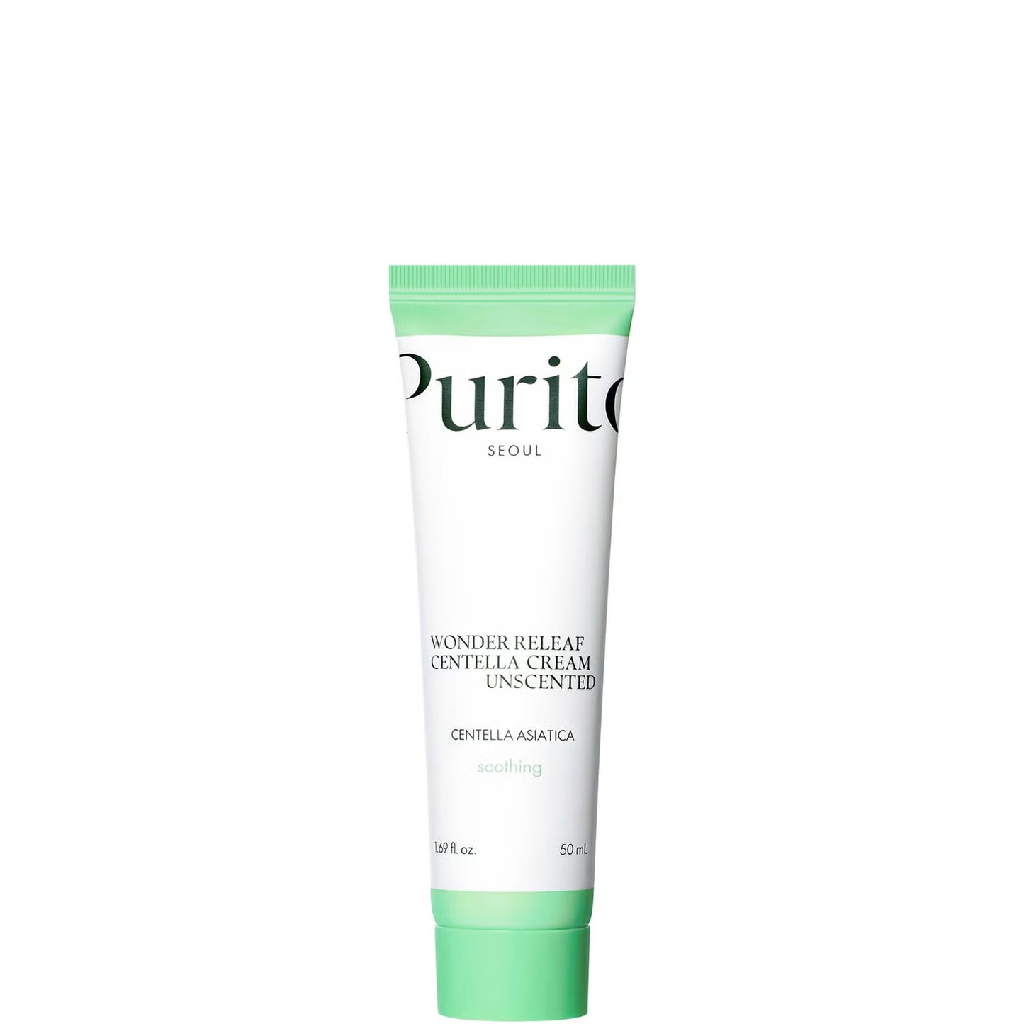 Purito Wonder Relief Centella Cream Unsented 50ml - Συσφικτική και καταπραϋντική κρέμα προσώπου για ευαίσθητο δέρμα, κηλίδες ηλικίας και τόνο δέρματος