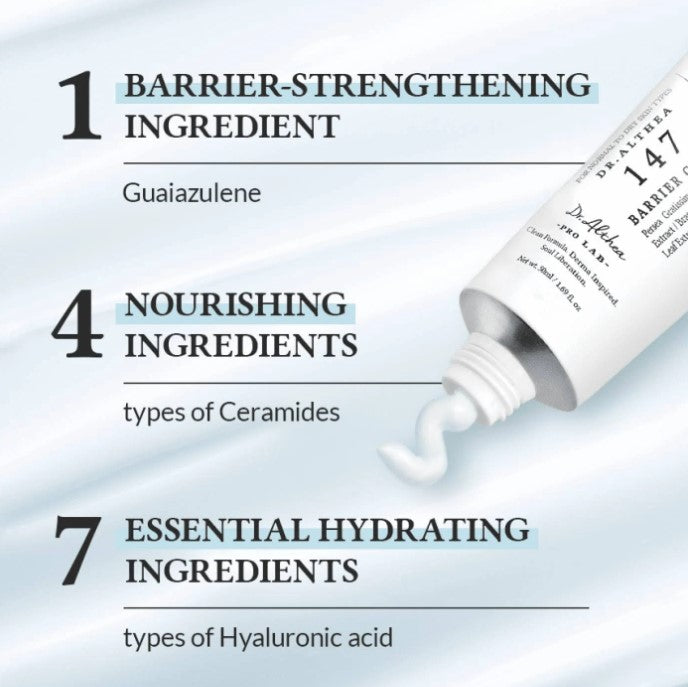 Dr. Althea 147 Barrier Cream 50 ml - Ενυδατική Κρέμα Προσώπου κατά της Ερυθρότητας με Υαλουρονικό Οξύ