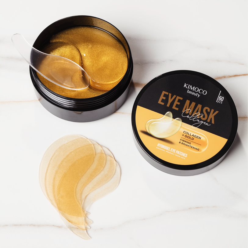 KIMOCO Eye Paches with Collagen and Gold 60pc - Μάσκα Ματιών για Σύσφιξη & Λάμψη με Κολλαγόνο & Κολλοειδή Χρυσό