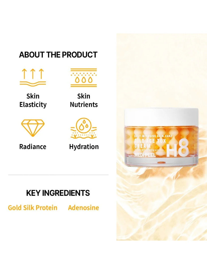 Medipeel Gold age tox cream H8- Ενυδατική συσφικτική κρέμα με κολλαγόνο