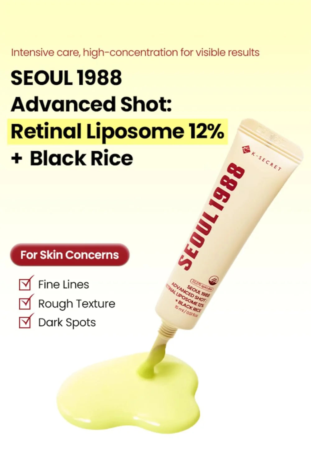K-SECRET SEOUL 1988 Advanced Shot : Retinal Liposome 12% + Black Rice - Ισχυρός Αντιγηραντικός Ορός Ρετινάλης