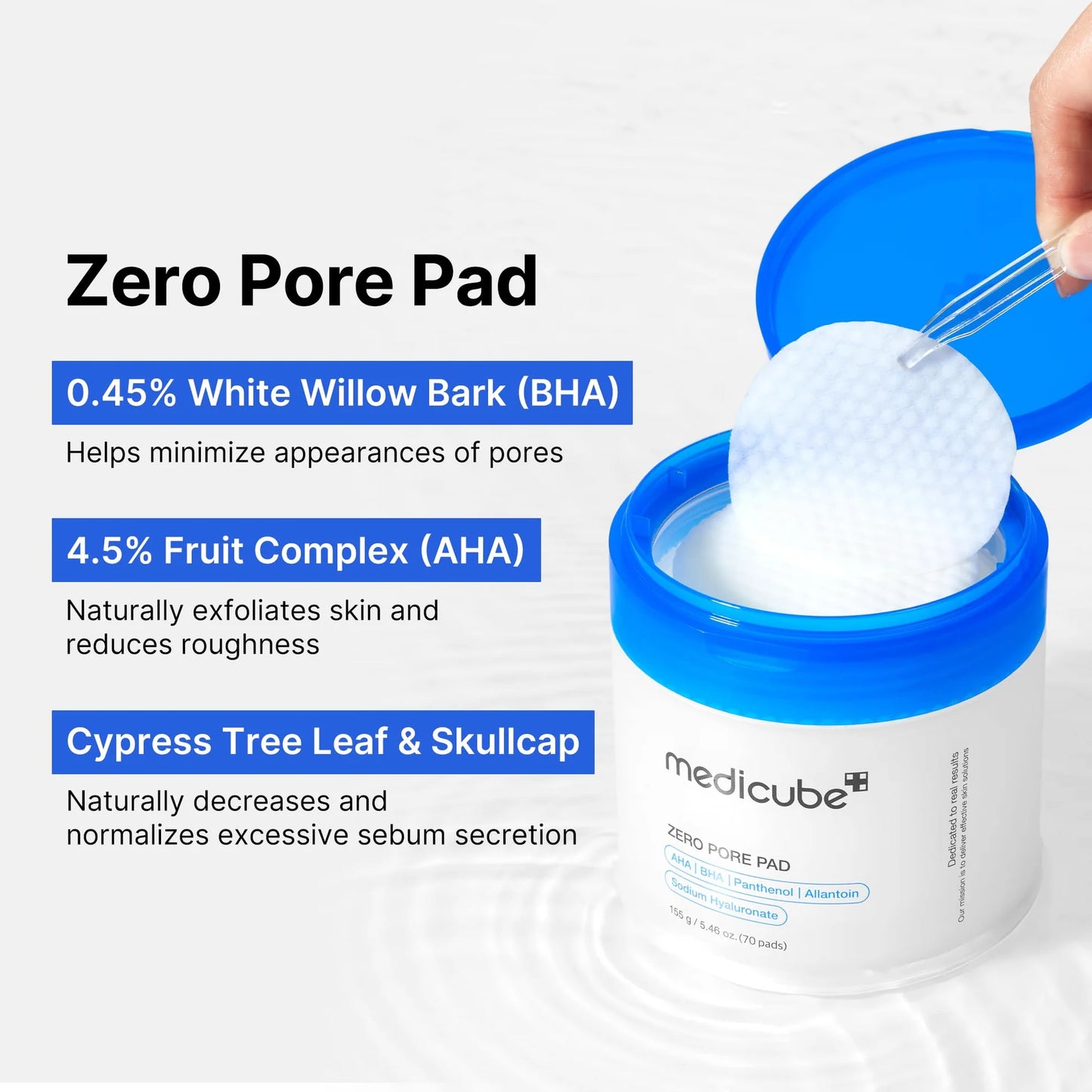 Medicube – Zero Pore Pad 2.0 70 Pcs - Εμποτισμένα δισκία για λεία και απαλή επιδερμίδα