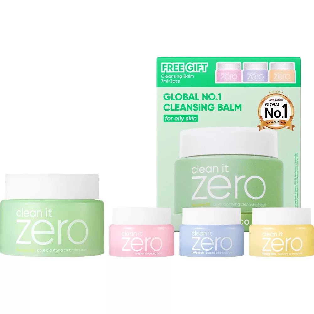 BANILA CO Clean It Zero Cleansing Balm Pore Clarifying SET 100ml + 3x7ml - Βάλσαμο καθαρισμού για δέρμα με πόρους + 3 Δώρο