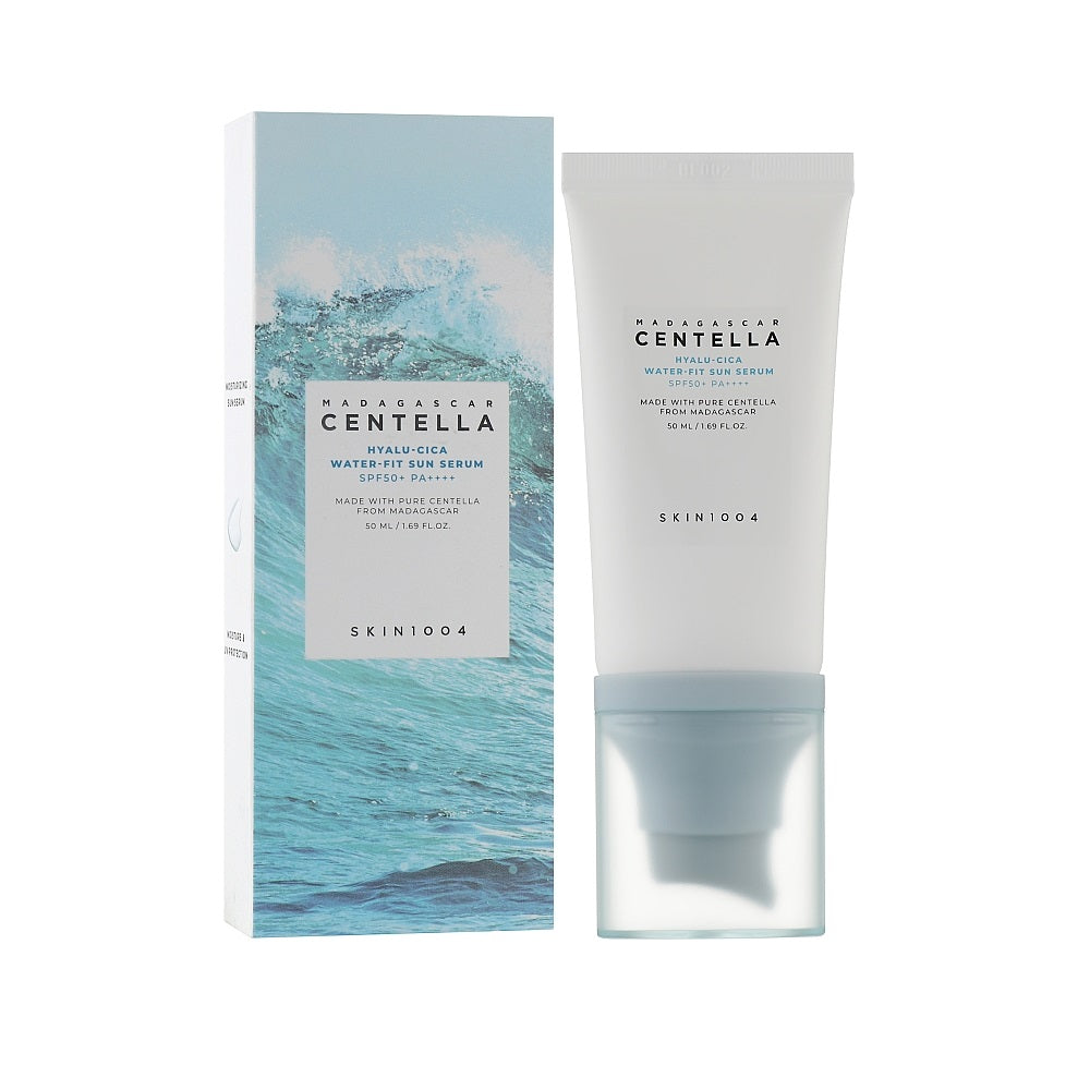 Skin1004 Madagascar Centella Hyalu-Cica Water-Fit Sun Serum SPF50+ PA++++ – Αντηλιακό με υαλουρονικό & σεντελα ασιάτικα
