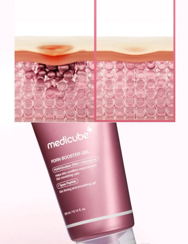 Medicube – PDRN Booster Gel 300ml - Gel Σύσφιξης & Καταπράυνσης με DNA Σολομού
