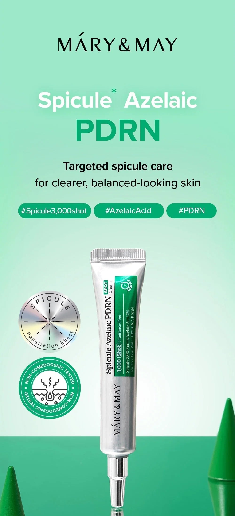 Mary&May Spicule Azelaic PDRN Spot Cream – Κρέμα για Ατέλειες & Σημάδια Ακμής με Αζελαϊκό Οξύ