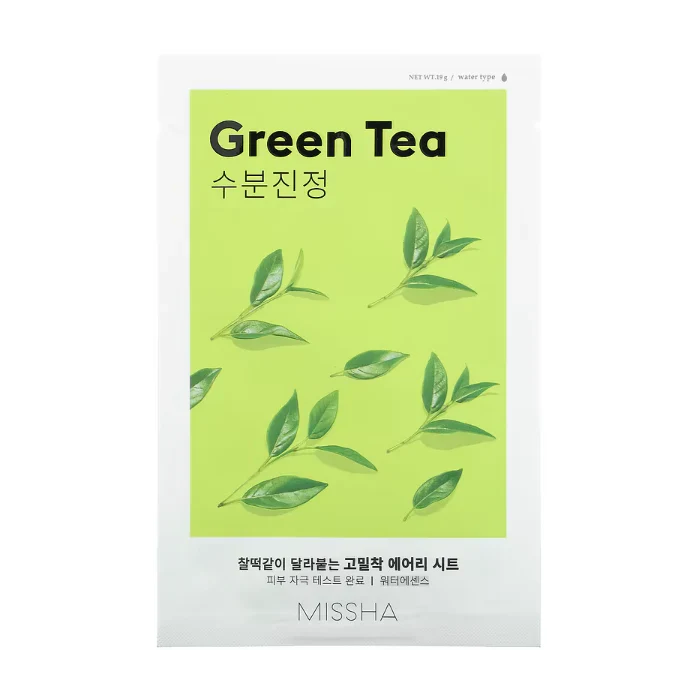 Missha Airy Fit Green Tea Sheet Mask - Μάσκα για ερυθρότητα