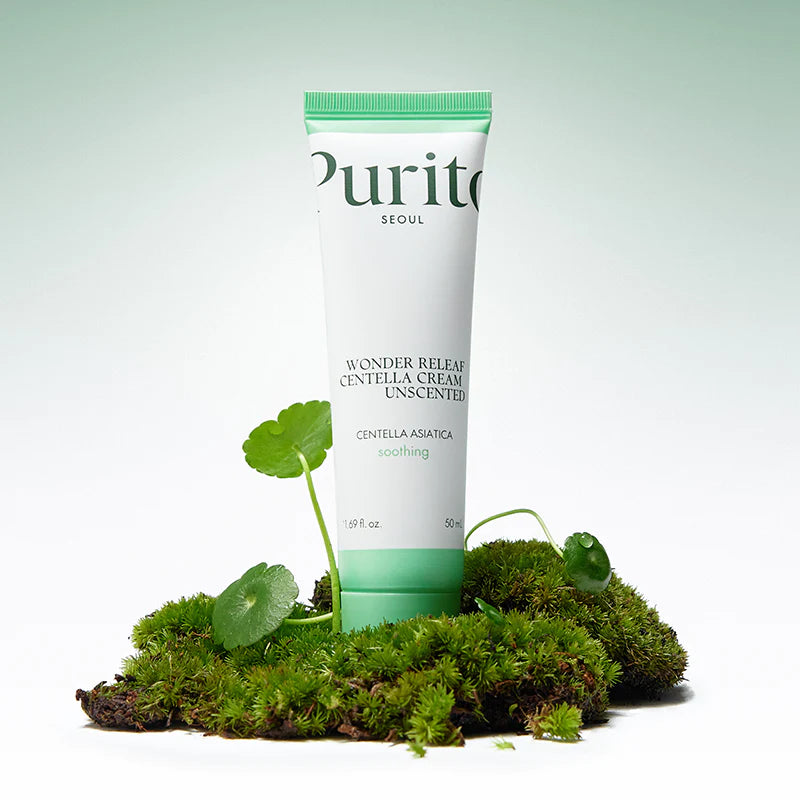 Purito Wonder Relief Centella Cream Unsented 50ml - Συσφικτική και καταπραϋντική κρέμα προσώπου για ευαίσθητο δέρμα, κηλίδες ηλικίας και τόνο δέρματος