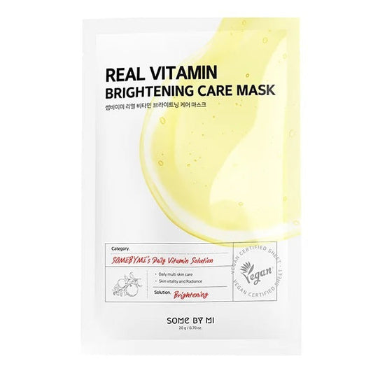 Some By Mi Real Vitamin Brightening Care Mask - Μάσκα με αντιγηραντική δράση & λάμψη
