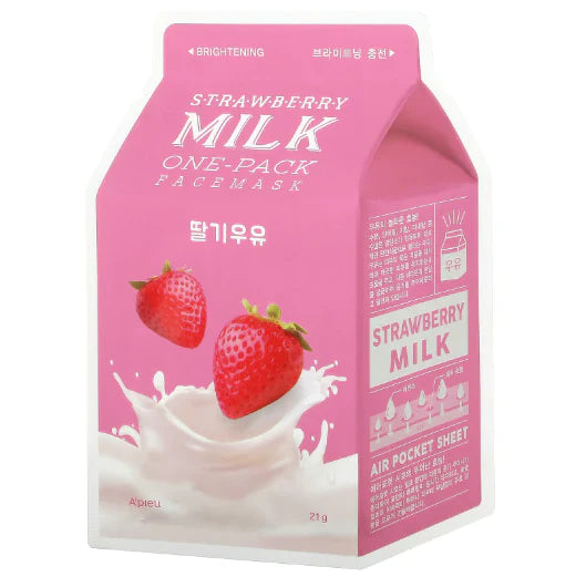 A'pieu Strawberry Milk One-Pack Face Mask - Mάσκα προσώπου για ενυδάτωση