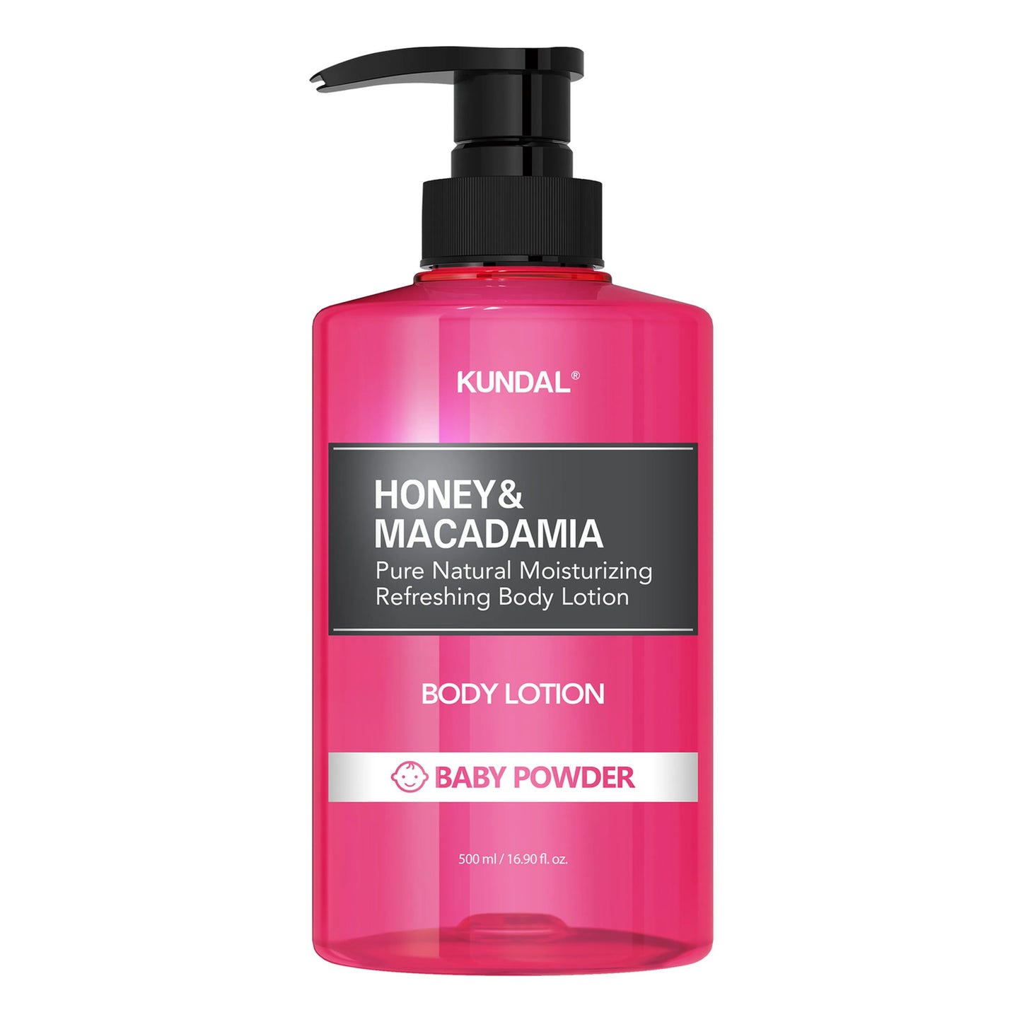 KUNDAL Honey & Macadamia Pure Body Lotion Baby Powder – Ενυδατική Λοσιόν Σώματος με Μέλι & Macadamia