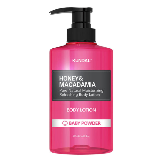 KUNDAL Honey & Macadamia Pure Body Lotion Baby Powder – Ενυδατική Λοσιόν Σώματος με Μέλι & Macadamia