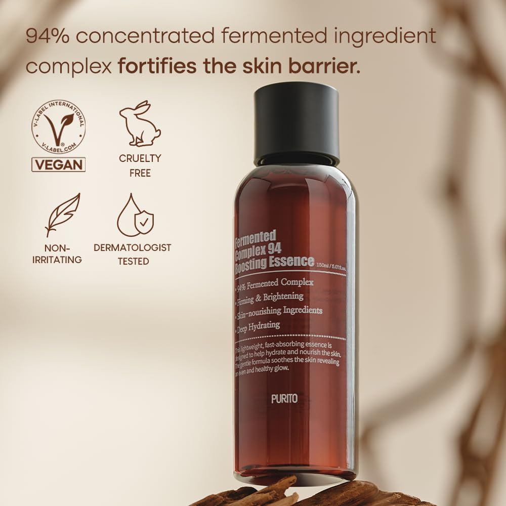 Purito Fermented Complex 94 Boosting Essence - Essence με λευκαντικά συστατικά για αναζωογόνηση του θαμπού δέρματος