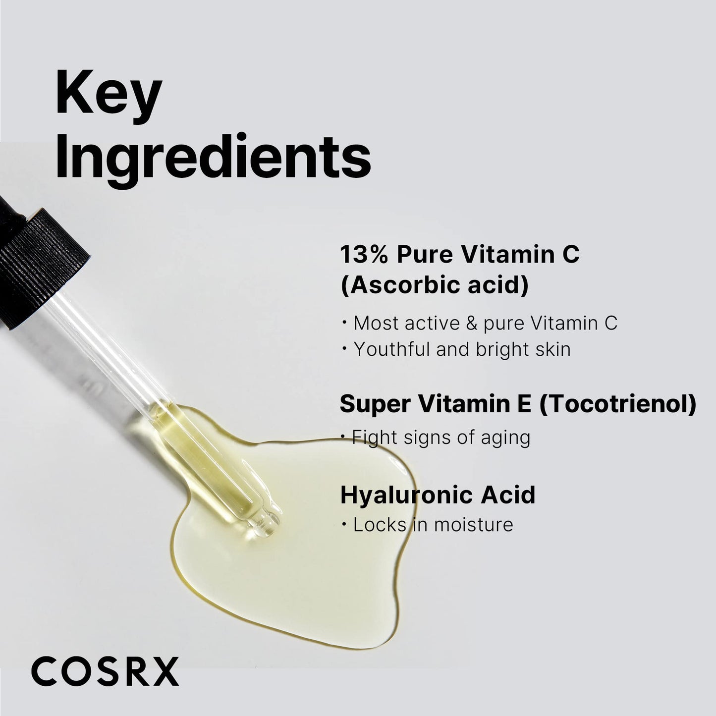 Cosrx The Vitamin C 13 Serum -  Ενυδατικός & Αντιγηραντικός Ορός Προσώπου με καθαρή βιταμίνη C 13% & Βιταμίνη E για Αποτoξίνωση & Λάμψη