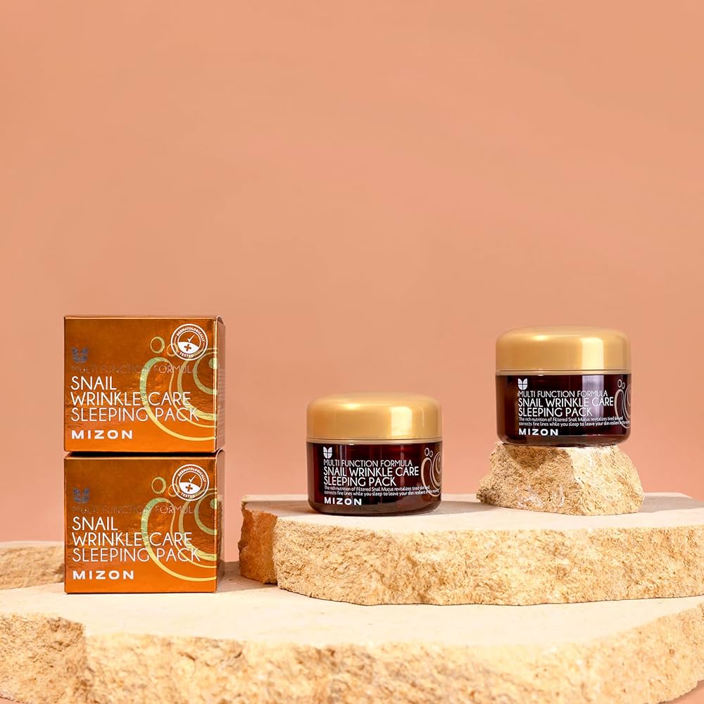 Mizon Snail Wrinkle Care Sleeping Pack - Μάσκα Προσώπου για Αντιγήρανση Νύχτας
