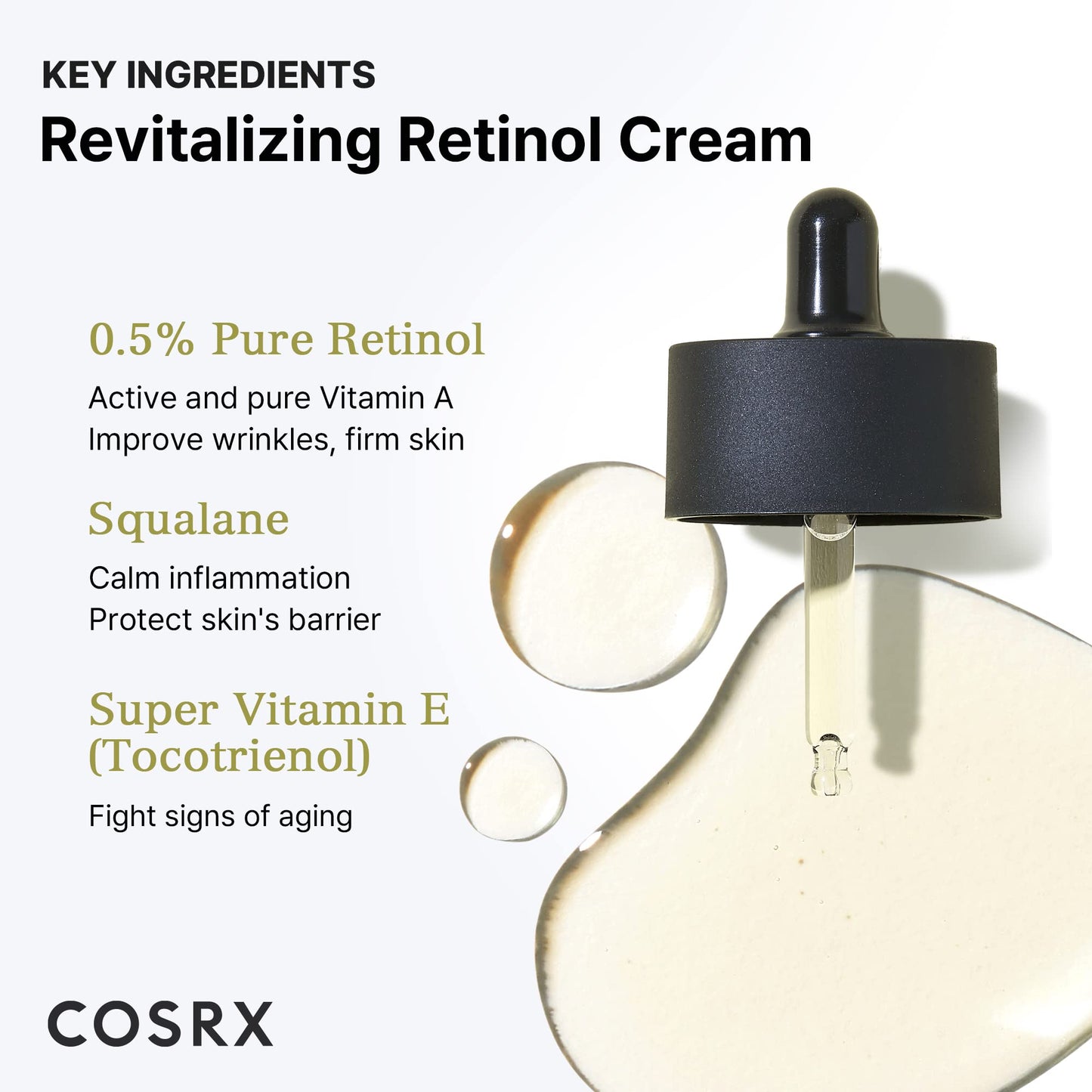 COSRX - The Retinol 0.5 Oil - Λάδι Προσώπου Νυκτός για Σύσφιξη & Αντιγήρανση με Ρετινόλη