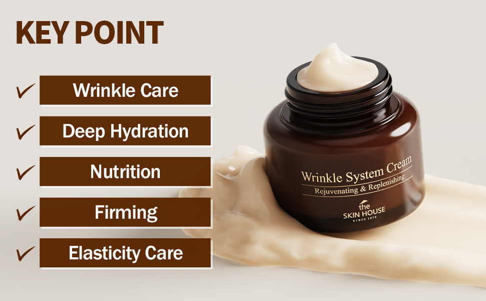 THE SKIN HOUSE Wrinkle System Cream 50ml - Αντιγηραντική κρέμα προσώπου με κολλαγόνο