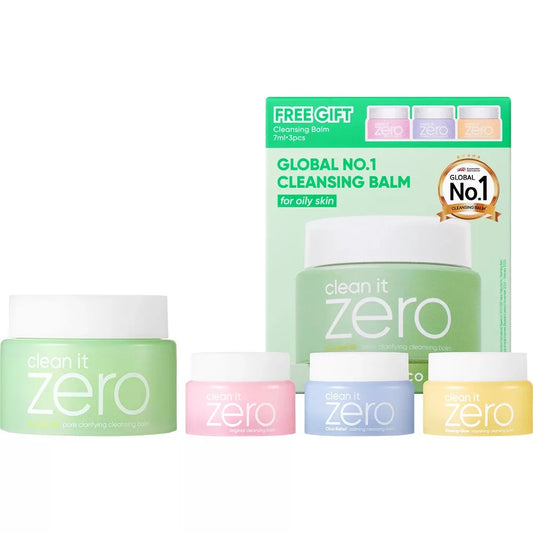 BANILA CO Clean It Zero Cleansing Balm Pore Clarifying SET 100ml + 3x7ml - Βάλσαμο καθαρισμού για δέρμα με πόρους + 3 Δώρο