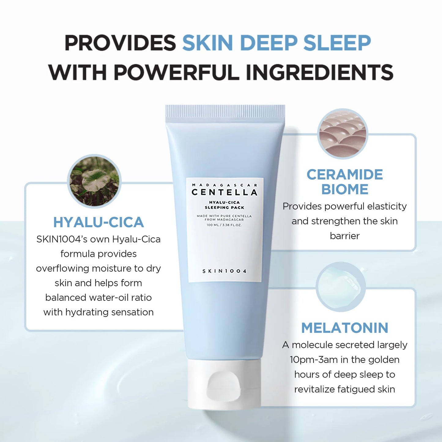 Skin1004 Madagascar Centella Hyalu-cica Sleeping pack – Μάσκα νυκτός για εντατική ενυδάτωση