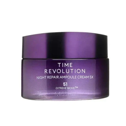 MISSHA Time Revolution Night Repair Ampoule Cream 5x - Κορυφαία θεραπεία αντιγήρανσης με προβιοτικά πέμπτης γενιάς