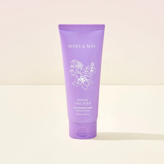 Mary&May White Collagen cleansing foam 150ml - Αφρός καθαρισμού προσώπου με κολλαγόνο και νιασιναμίδη