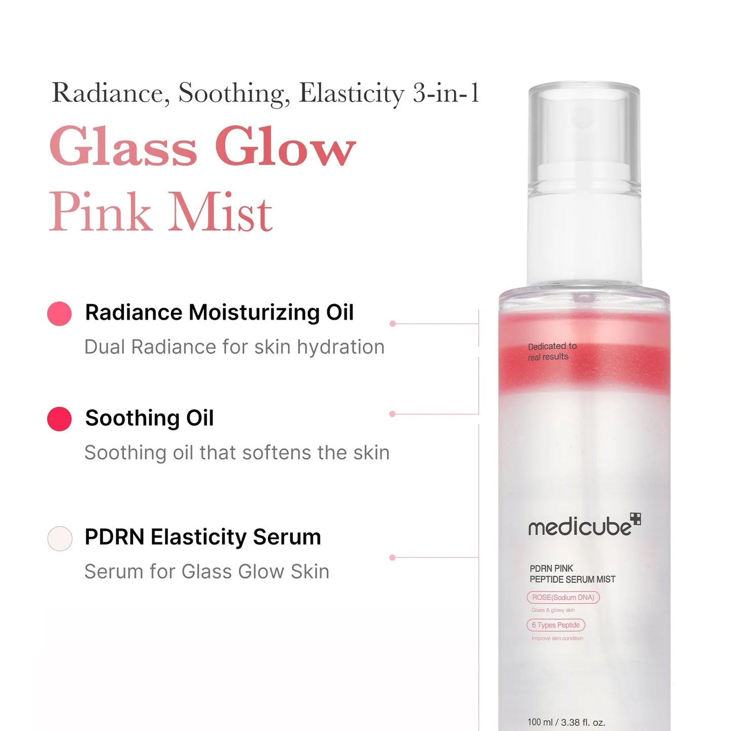 Medicube PDRN Pink Glutathione Serum Mist - Σπρέυ Άμεσης Λάμψης & Καταπράυνσης