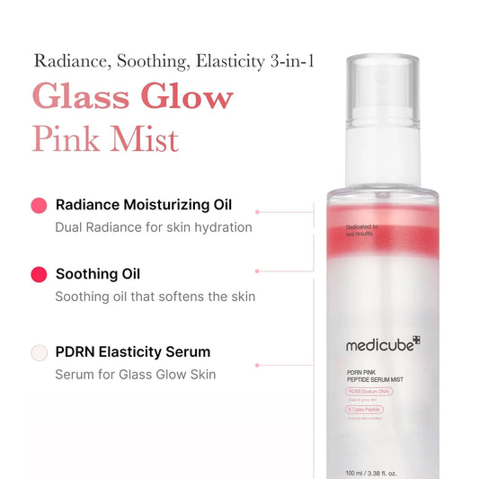 Medicube PDRN Pink Glutathione Serum Mist - Σπρέυ Άμεσης Λάμψης & Καταπράυνσης