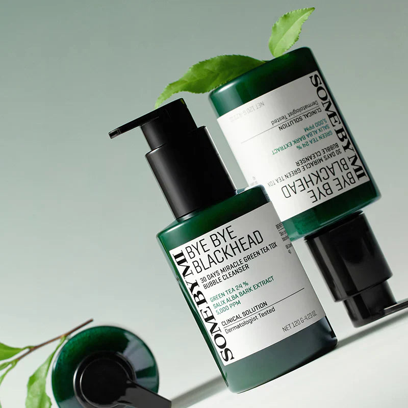 SOME BY MI Bye Bye Blackhead Miracle Green Tea Tox Bubble Cleanser - Αφρός Καθαρισμού Προσώπου Μάσκα  κατά των μαύρων στιγμάτων
