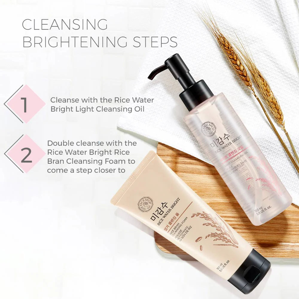 The Face Shop Rice Water Bright - Rice Bran Cleanser - Αφρός Καθαρισμού Προσώπου