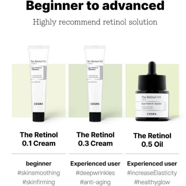 COSRX The Retinol 0.1 Cream 20ml -  Κρέμα Προσώπου Νυκτός για Σύσφιξη & Ακμή με Καθαρή Ρετινόλη