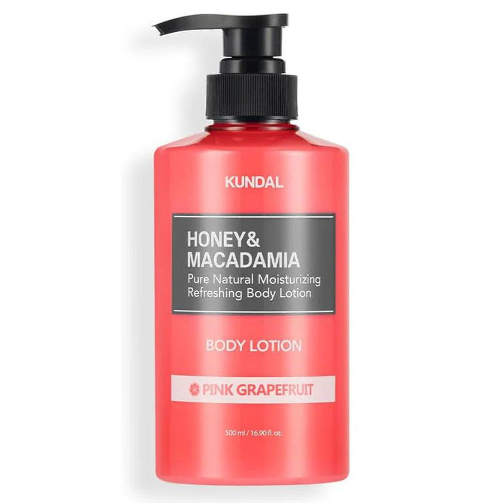 KUNDAL Honey & Macadamia Pure Body Lotion Pink Grapefruit - Ενυδατική Λοσιόν Σώματος με Μέλι & Macadamia