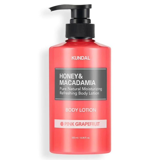 KUNDAL Honey & Macadamia Pure Body Lotion Pink Grapefruit - Ενυδατική Λοσιόν Σώματος με Μέλι & Macadamia