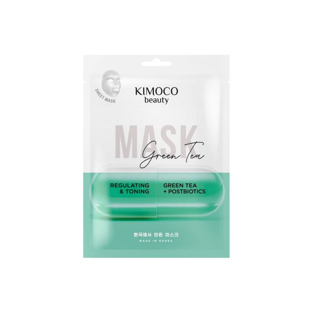 Kimoco Green Tea Sheet Mask - Μάσκα Προσώπου με Εκχύλισμα Πράσινου Τσαγιού
