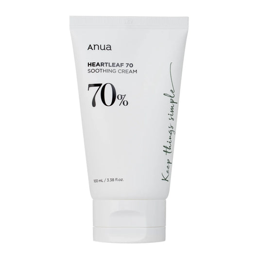 Anua Heartleaf 70% Soothing Cream 100ml - Ενυδατική Κρέμα Προσώπου με εκχύλισμα Heartleaf  & κεραμίδια