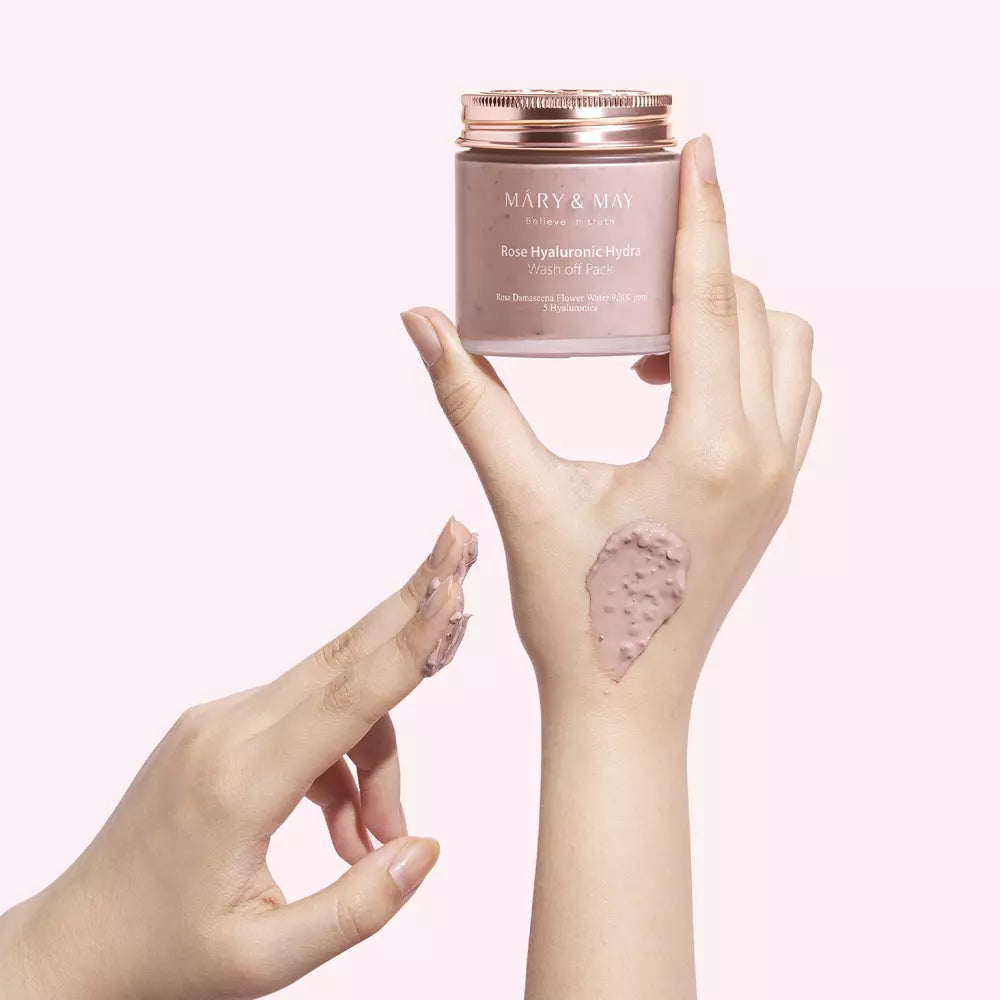 Mary&May Rose Hyaluronic Hydra Wash off Pack - Μάσκα αργίλου με τριαντάφυλλο