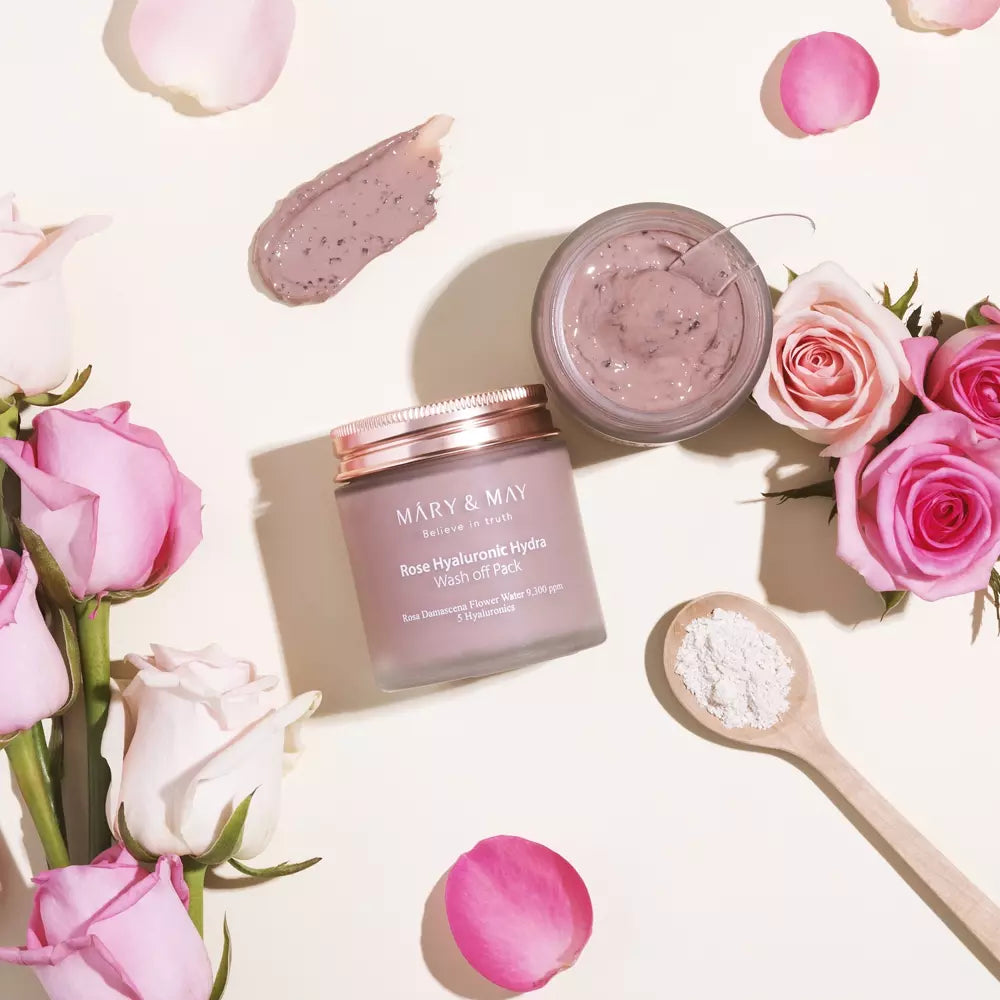 Mary&May Rose Hyaluronic Hydra Wash off Pack - Μάσκα αργίλου με τριαντάφυλλο