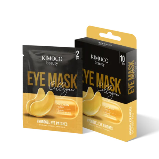 KIMOCO Eye Patches with Collagen and Gold 10pc -  Μάσκα Ματιών για Σύσφιξη & Λάμψη με Κολλαγόνο & Κολλοειδή Χρυσό