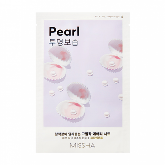 MISSHA  Airy Fit Sheet Mask Pearl - Μάσκα με εκχύλισμα μαργαριταριού για λάμψη, ενυδάτωση